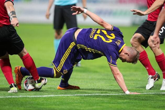 25.08.2016, Ljudski vrt, Maribor, SLO, UEFA EL, NK Maribor vs Gabala FK, im Bild Dare Vrsic 22 of NK Maribor during the UEFA Europaleague Play off 2nd Leg Match between NK Maribor and Gabala FK at the Ljudski vrt in Maribor, Slovenia on 2016 08 25. Maribor  EP_stida  