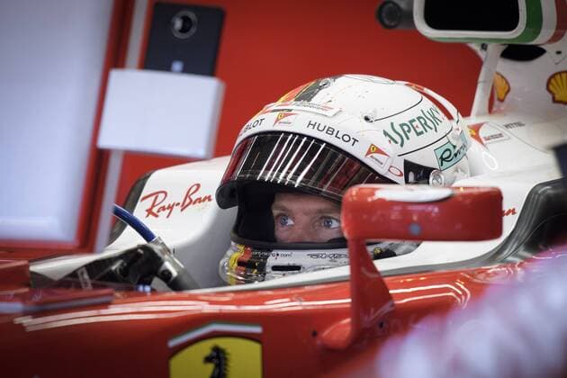 German Sebastian Vettel of Scuderia Ferrari pictured during a practice session at the Grand Prix F1 of Belgium, in Spa-Francorchamps, Friday 26 August 2016. The Spa-Francorchamps Formula One Grand Prix takes place this weekend, from August 26 until August 28. NICOLASxLAMBERT  x04919145x