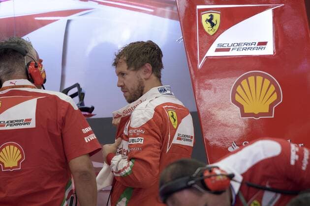 German Sebastian Vettel of Scuderia Ferrari pictured during a practice session at the Grand Prix F1 of Belgium, in Spa-Francorchamps, Friday 26 August 2016. The Spa-Francorchamps Formula One Grand Prix takes place this weekend, from August 26 until August 28. NICOLASxLAMBERT  x04919184x