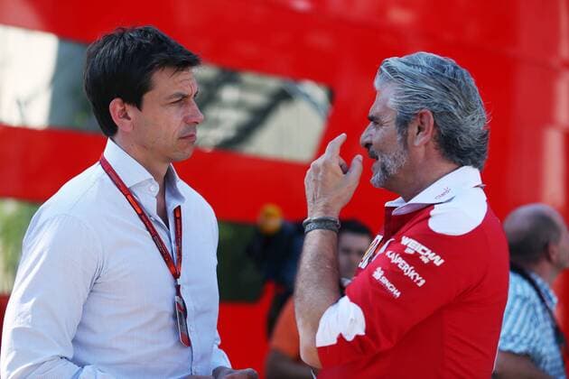 Belgian Grand Prix, Spa Francorchamps 25 - 28 August 2016 26.08.2016 - Free Practice 1, Toto Wolff (GER) Mercedes AMG F1 Shareholder and Executive Director and Maurizio Arrivabene (ITA) Ferrari Team Principal 