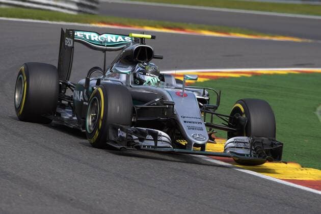 German Nico Rosberg of Mercedes AMG Petronas F1 Team pictured during a practice session at the Grand Prix F1 of Belgium, in Spa-Francorchamps, Friday 26 August 2016. The Spa-Francorchamps Formula One Grand Prix takes place this weekend, from August 26 until August 28. NICOLASxLAMBERT  x04919289x