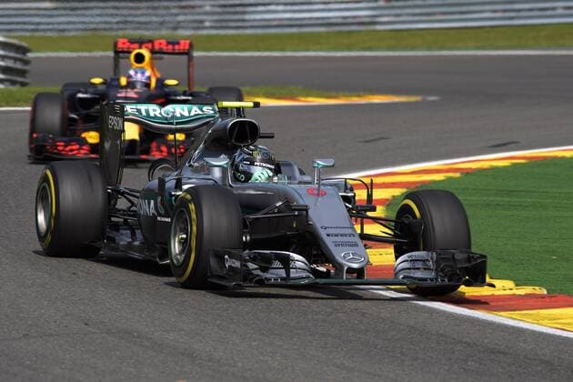 German Nico Rosberg of Mercedes AMG Petronas F1 Team pictured during a practice session at the Grand Prix F1 of Belgium, in Spa-Francorchamps, Friday 26 August 2016. The Spa-Francorchamps Formula One Grand Prix takes place this weekend, from August 26 until August 28. NICOLASxLAMBERT  x04919310x
