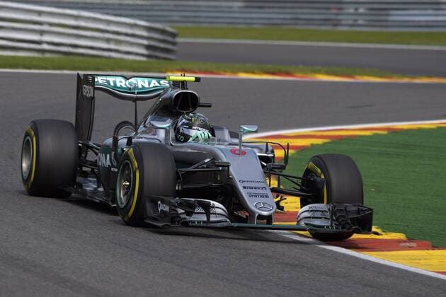 German Nico Rosberg of Mercedes AMG Petronas F1 Team pictured during a practice session at the Grand Prix F1 of Belgium, in Spa-Francorchamps, Friday 26 August 2016. The Spa-Francorchamps Formula One Grand Prix takes place this weekend, from August 26 until August 28. NICOLASxLAMBERT  x04919314x