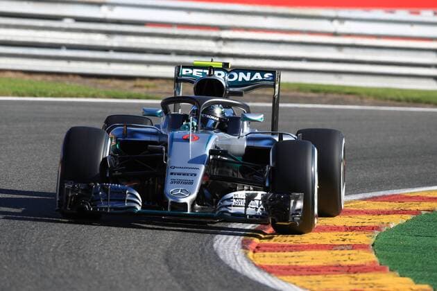 26.08.2016. Spa-Francorchamps, Belgium. F1 Grand Prix of Belgium. free practise day. Mercedes AMG Petronas W07 Hybrid & x2013; Nico Rosberg runs with Halo device xLeannexBoonx  ActionPlus11780273