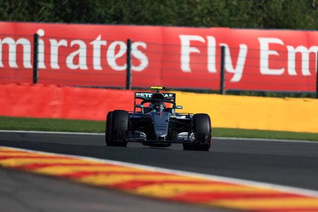 26.08.2016. Spa-Francorchamps, Belgium. F1 Grand Prix of Belgium. free practise day. Mercedes AMG Petronas W07 Hybrid & x2013; Nico Rosberg runs with Halo device xLeannexBoonx  ActionPlus11780278