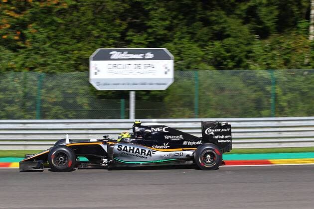 Belgian Grand Prix, Spa Francorchamps 25 - 28 August 2016 26.08.2016 - Free Practice 1, Sergio Perez (MEX) Sahara Force India F1 VJM09 