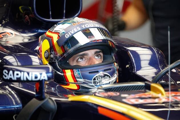 Spanish Carlos Sainz of Scuderia Toro Rosso pictured during a free practice session at the Grand Prix F1 of Belgium, in Spa-Francorchamps, Saturday 27 August 2016. The Spa-Francorchamps Formula One Grand Prix takes place this weekend, from August 26 until August 28. BRUNOxFAHY  x04919647x
