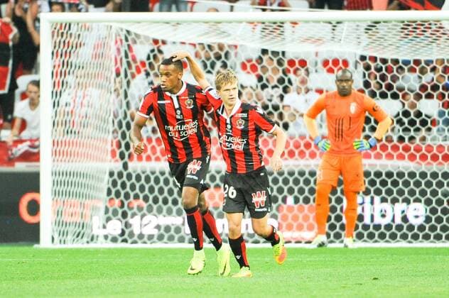 26 VINCENT KOZIELLO (nice) - 14 Alassane PLEA (nice) - JOIE FOOTBALL : Nice vs Lille - Ligue 1 - 27 08 2016 FEP Panoramic 