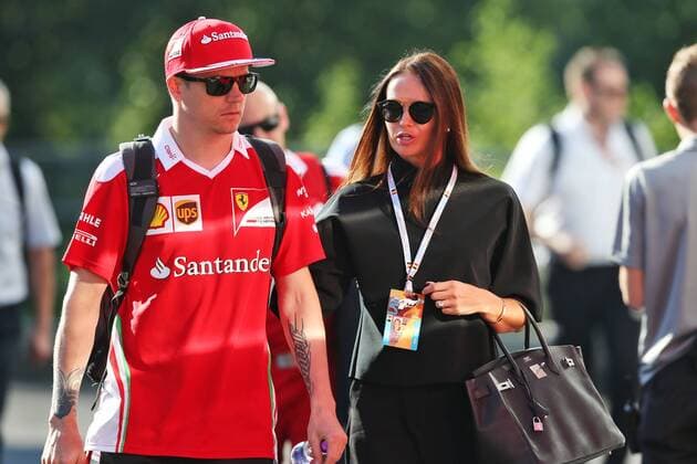 Formel 1, GP von Belgien, Minttu Räikkönen an der Strecke Belgian Grand Prix, Spa Francorchamps 25 - 28 August 2016 Kimi Raikkonen (FIN) Ferrari with his wife Minttu Raikkonen (FIN). 28.08.2016. 