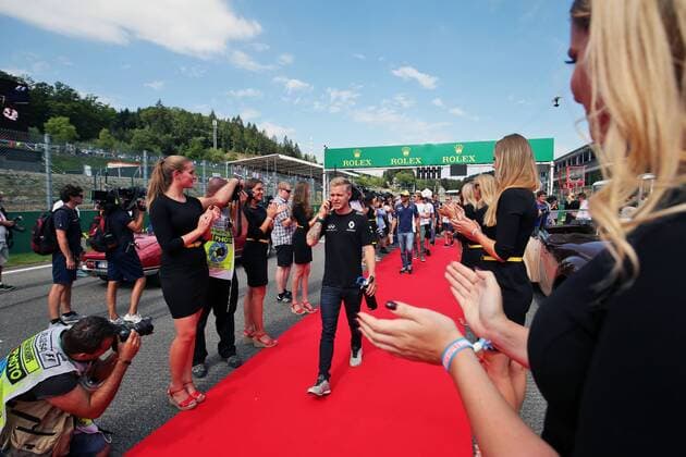 Belgian Grand Prix, Spa Francorchamps 25 - 28 August 2016 Kevin Magnussen (DEN) Renault F1 Team on the drivers parade. 28.08.2016. 