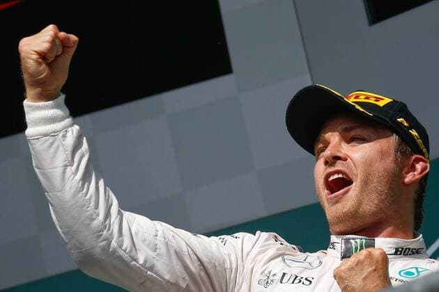 German Nico Rosberg of Mercedes AMG Petronas F1 Team celebrates after winning the Grand Prix F1 of Belgium, in Spa-Francorchamps, Sunday 28 August 2016. The Spa-Francorchamps Formula One Grand Prix takes place this weekend, from August 26 until August 28. BRUNOxFAHY  x04920467x