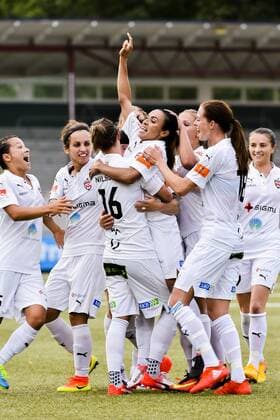 Rosengards Marta Viera Da Silva jublar efter 3-1 under fotbollsmatchen i finalen av Svenska cupen mellan Rosengard och Linköping den 28 augusti 2016 i Malmö.  Copyright ChristianxÖrnberg BB160828CO016