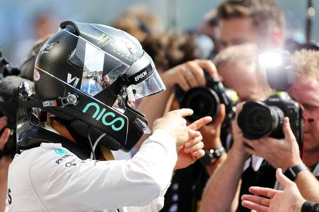 Formel 1, GP von Belgien, Sieger Nico Rosberg Belgian Grand Prix, Spa Francorchamps 25 - 28 August 2016 Race winner Nico Rosberg (GER) Mercedes AMG F1 celebrates in parc ferme. 28.08.2016. Race 