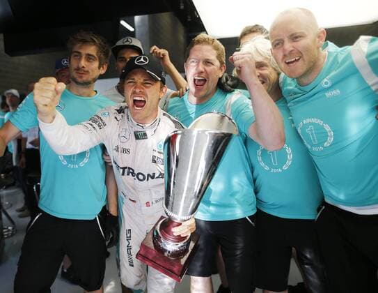 Themen der Woche - SPORT Bilder des Tages - SPORT Formel 1, GP von Belgien, Sieger Nico Rosberg Motorsports: FIA Formula One World Championship WM Weltmeisterschaft 2016, Grand Prix of Belgium, 6 Nico Rosberg (GER, Mercedes AMG Petronas Formula One Team), xHOCHxZWEIx
