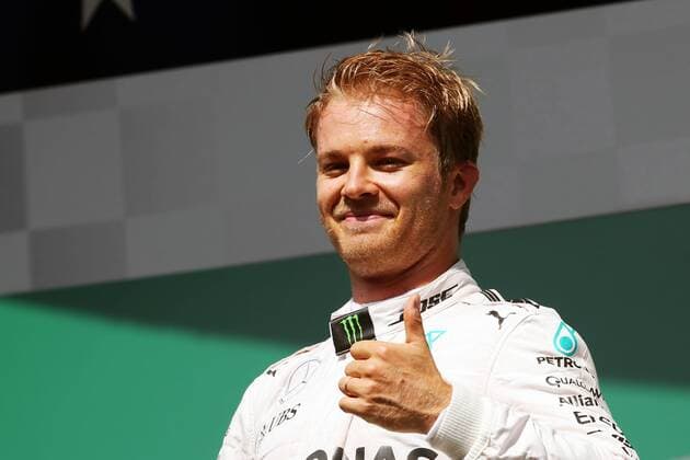 Belgian Grand Prix, Spa Francorchamps 25 - 28 August 2016 Race winner Nico Rosberg (GER) Mercedes AMG F1 celebrates on the podium. 28.08.2016. Race 