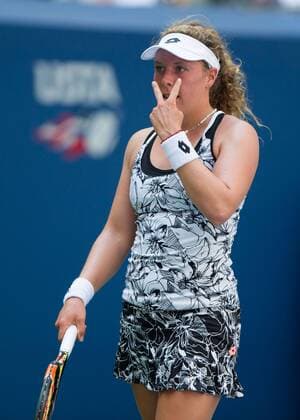 ANNA-LENA FRIEDSAM (GER) reagiert veraergert,enttaeuscht, Frust,Aerger,Emotion, Tennis - US Open 2016 - Grand Slam ITF ATP Tennis Herren WTA Tennis Damen - Flushing Meadows - New York - New York - USA - 29 August 2016.