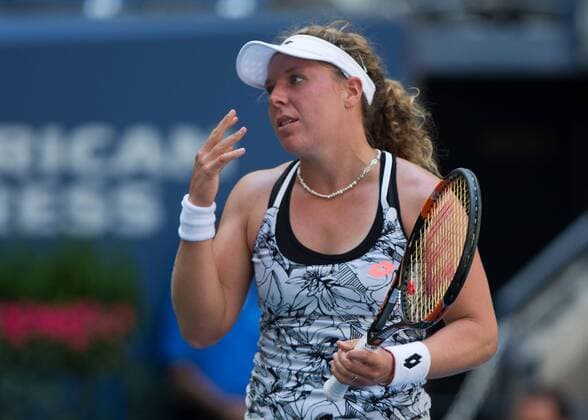 ANNA-LENA FRIEDSAM (GER) reagiert veraergert,enttaeuscht, Frust,Aerger,Emotion, Tennis - US Open 2016 - Grand Slam ITF ATP Tennis Herren WTA Tennis Damen - Flushing Meadows - New York - New York - USA - 29 August 2016.