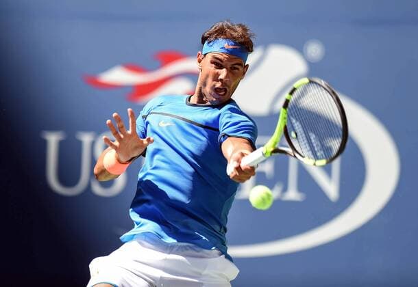 (160830) -- NEW YORK, Aug. 29, 2016 -- Rafael Nadal of Spain returns a shot against Denis Istomin of Uzbekistan during a match of the men s singles first round at the U.S. Open tennis tournament in New York, the United States, Aug. 29, 2016. Nadal won 3-0. ) (SP)U.S.-NEW YORK-TENNIS-U.S. OPEN BaoxDandan 