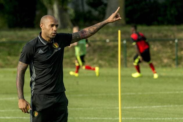 Fußball, Co Trainer Thierry Henry - Training Nationalteam Belgien Belgium , Brussels , Aug 29 2016 - Training of the Belgian National soccer team Red Devils before the friendly game against Spain - T3 Thierry Henry Copyright Danny Gys Reporters xxGYS 