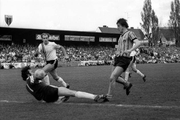 Regionalliga Aufstiegsrunde 1971 1972, Spielszene aus FC Bayern Hof gegen Borussia Neunkirchen