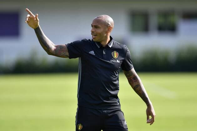 Fußball, Co Trainer Thierry Henry - Training Nationalteam Belgien Thierry Henry ass. coach of Belgian Team issues instructions FOOTBALL : Equipe de Belgique - Entrainement - Neerpede - 29 08 2016 Photonews Panoramic  665082687