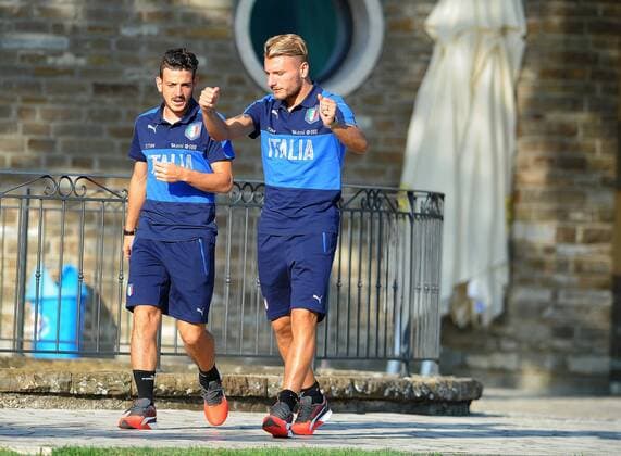 FIRENZE 29 08 2016 - NATIONAL SOCCER ITALY - TRAINING - Florenzi Alessandro -IMMOBILE Ciro -COVERCIANO - PHOTOS BRESSAN Newpress  NewxPressx xIPA