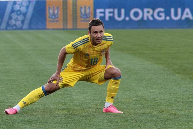 June 29, 2016 - Kiev, Ukraine - Ukrainian national football team holds open training at NSC Olympiyskiy in Kyiv before the match against Iceland national team Nationalteam during World Cup 2018 qualifyier. Ukraine national football team training  - ZUMAn230