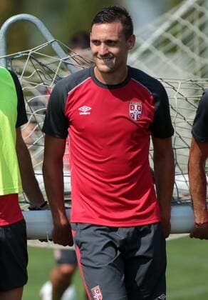 Fußball, Training Nationalteam Serbien Serbia national team Nationalteam training men s football Nikola Stojiljkovic : 