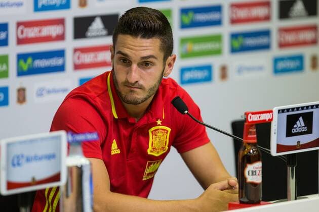 Fußball, Nationalteam Spanien Pressekonferenz Spanish Koke Resurrecccion during the press conference PK Pressekonferenz of the concentration of Spanish football team at Ciudad del Futbol de Las Rozas before the qualifying for the Russia world cup in 2017 August 30, 2016.  (20160830012)