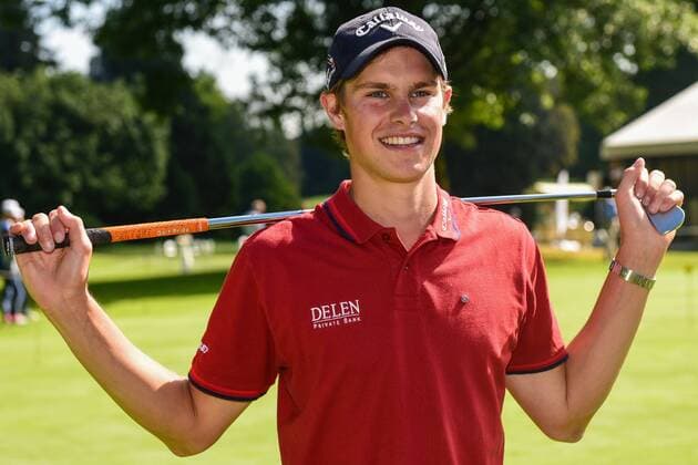 portrait of Thomas Detry during the 2nd Thomas Pieters Belgian Tour Event. at Chateau Ravenstein in Tervuren GOLF : Thomas Pieters - Belgian Tour Event - Tervuren - 30 08 2016 Photonews Panoramic 