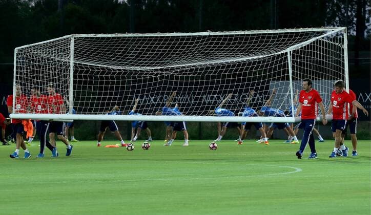 BELEK, TURKEY - AUGUST 30, 2016: The Russian men s national football team during a training session at a stadium of Maxx Royal Belek Golf Resort hotel ahead of a friendly match against Turkey. Alexander Demianchuk TASS  TS02F394