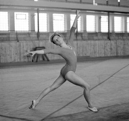 File Picture: Multiple (seven) Olympic gold medal winner (Tokyo 1964 and Mexico City 1968) Vera Caslavska, the world s only gymnast with the most Olympic gold medals during gym practice in Sumperk, Czechoslovakia 1964. (CTKxPhotox xVenekxSvorcik) CTKPhotoFO00371454 