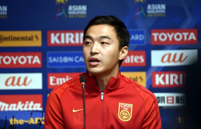 Feng Xiaoting of Chinese national football team attends a press conference PK Pressekonferenz before the first leg match against South Korea during the 2018 FIFA World Cup WM Weltmeisterschaft Fussball Russia qualifier in Seoul, South Korea, 31 August 2016. Head coach Gao Hongbo meets press before Russia World Cup qualifier first leg match in Seoul  20160831_10666