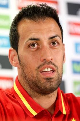 Spain s Sergio Busquets pictured during a press conference PK Pressekonferenz of the Spanish national soccer team, on Wednesday 31 August 2016, in Brussels. Tomorrow Spain is playing a friendly game against Belgian national soccer team Red Devils. VIRGINIExLEFOUR  x04922621x