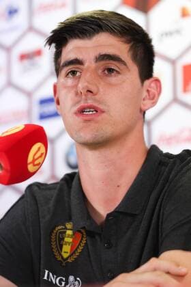 Belgium s goalkeeper Thibaut Courtois pictured during a press conference PK Pressekonferenz of Belgian national soccer team Red Devils, on Wednesday 31 August 2016, in Brussels. The Red Devils are preparing for a friendly match against Spain tomorrow, and a World Championships 2018 Qualification game against Cyprus on September 6th. VIRGINIExLEFOUR  x04922783x