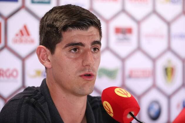 Belgium s goalkeeper Thibaut Courtois pictured during a press conference PK Pressekonferenz of Belgian national soccer team Red Devils, on Wednesday 31 August 2016, in Brussels. The Red Devils are preparing for a friendly match against Spain tomorrow, and a World Championships 2018 Qualification game against Cyprus on September 6th. VIRGINIExLEFOUR  x04922774x