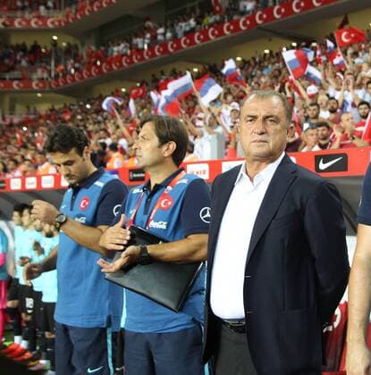 Fußball, Länderspiel, Russland - Türkei Friendly Football match between Turkey and Russia at Antalya Arena in Antalya , Turkey on August 31 , 2016. Pictured: Coach Fatih Terim of Turkey . 
