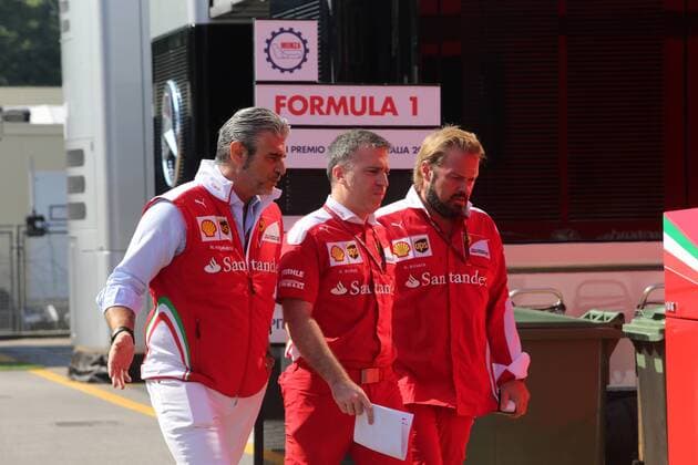 Italian Grand Prix, Monza 01 - 04 September 2016 01.09.2016 - (L-R) Maurizio Arrivabene (ITA) Ferrari Team Principal and Sergio Bondi (ITA), Head of Logistics Scuderia Ferrari 