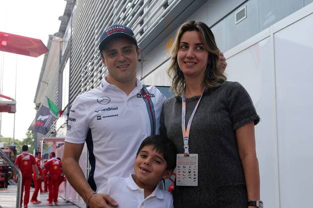 Italian Grand Prix, Monza 01 - 04 September 2016 01.09.2016 - Felipe Massa (BRA) Williams FW38 and his wife Raffaela Bassi (BRA) with their son Felipinho. 