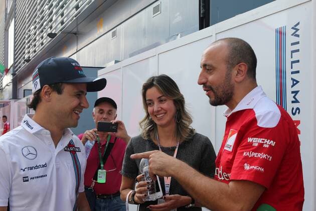 Italian Grand Prix, Monza 01 - 04 September 2016 01.09.2016 - Felipe Massa (BRA) Williams FW38 and his wife Raffaela Bassi (BRA) 
