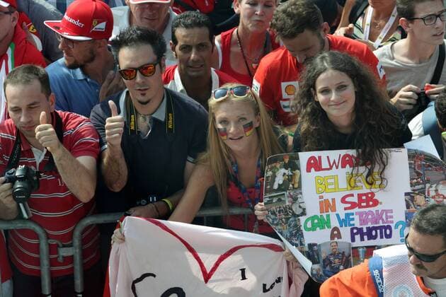 Italian Grand Prix, Monza 01 - 04 September 2016 01.09.2016 - Sebastian Vettel (GER) fans. 