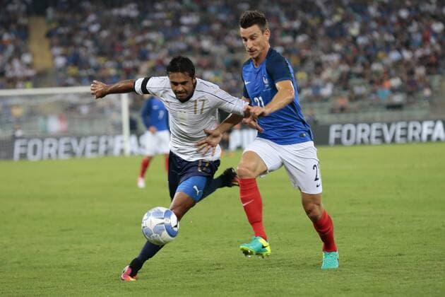 Eder Citadin Martins (Inter) Italia, Laurent Koscielny (Arsenal), Bari 01-09-2016 Stadio San Nicola Football Friendly Match Italy - France cesarexpurini
