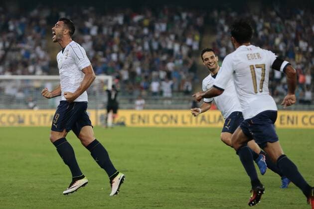 Graziano Pelle (Shandong Luneng) Italia, goal celebration Bari 01-09-2016 Stadio San Nicola Football Friendly Match Italy - France cesarexpurini