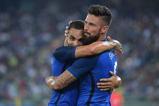 Olivier Giroud France Goal celebration Bari 01-09-2016 Stadio San Nicola Football Friendly Match Italy - France andreaxstaccioli