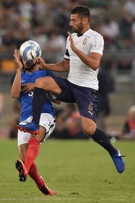 Layvin Kurzawa France, Antonio Candreva Italia Bari 01-09-2016 Stadio San Nicola Football Friendly Match Italy - France andreaxstaccioli