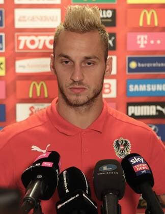 SOCCER - FIFA World Cup WM Weltmeisterschaft Fussball 2018 quali, GEO vs AUT VIENNA,AUSTRIA,02.SEP.16 - SOCCER - FIFA World Cup 2018, european qualifiers, OEFB international match Länderspiel Georgia vs Austria, preview, press conference PK Pressekonferenz Image shows Marko Arnautovic (AUT). GEPAxpictures xChristianxOrt