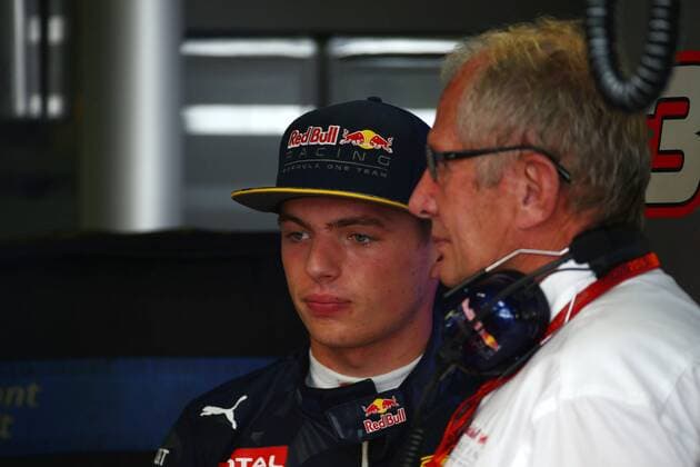 Italian Grand Prix, Monza 01 - 04 September 2016 - Free Practice 1, Max Verstappen (NED) Red Bull Racing RB12 and Helmut Marko (AUT), Red Bull Racing, Red Bull Advisor 