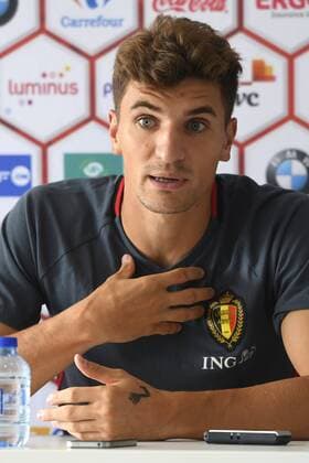 Fußball - PK Nationalteam Belgien Thomas Meunier defender of Belgium FOOTBALL : Belgique - Conference de presse - Bruxelles - 02 09 2016 Photonews Panoramic  665795173