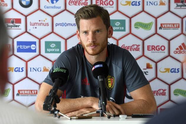 Fußball - PK Nationalteam Belgien Jan Vertonghen defender of Belgium FOOTBALL : Belgique - Conference de presse - Bruxelles - 02 09 2016 Photonews Panoramic  665795173