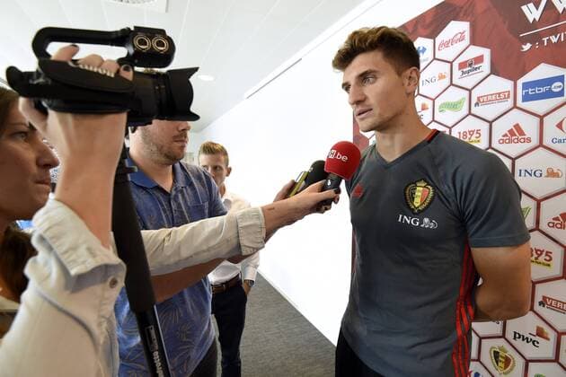 Fußball - PK Nationalteam Belgien Thomas Meunier defender of Belgium FOOTBALL : Belgique - Conference de presse - Bruxelles - 02 09 2016 Photonews Panoramic  665795173